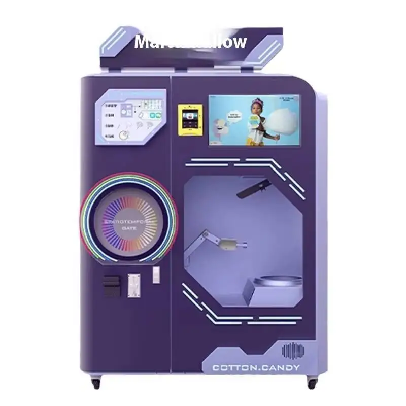 Fully Automatic Unmanned Cotton Candy Vending Machine Self Service Remote Control Commercial