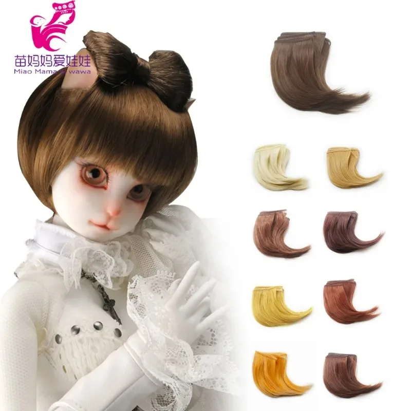 Factory Offer 10cm and 15CM Doll  Hair High-temperature Synthetic Doll Wigs Diy Doll Hair