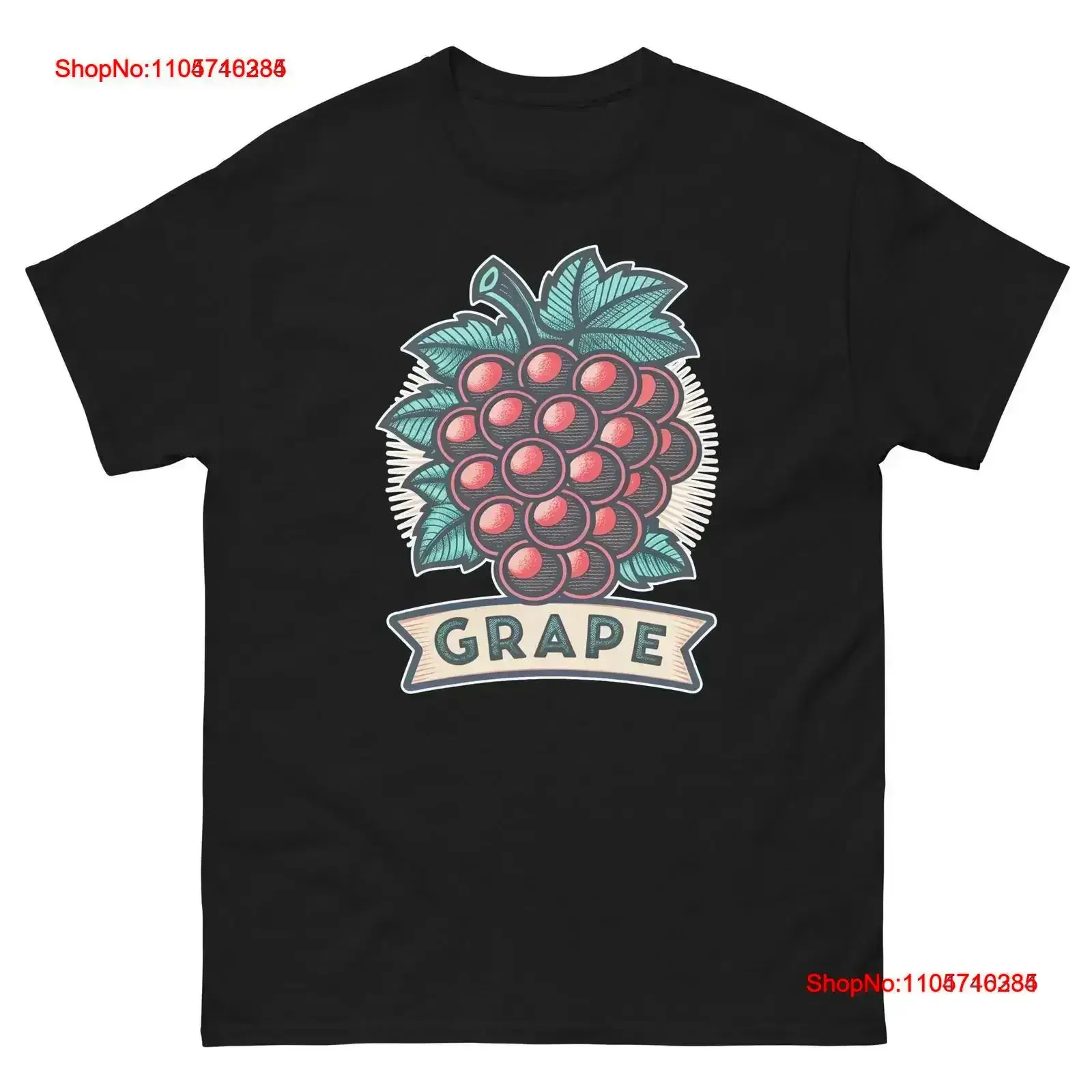 Grape Fruits Vegetables Fresh Food Groceries T Shirt vintage Washed Breathable Stylish Comfortable homme graphic vintage Soft