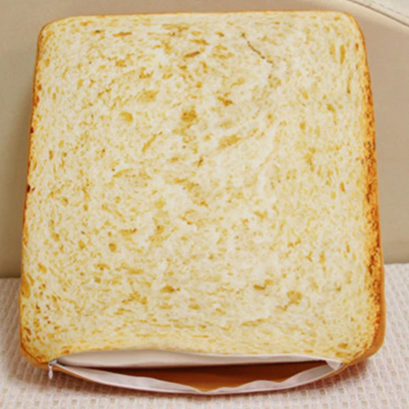 Creative Simulation Toast Bread Slicing Cushion Cat Special Pet Cushion Plush Toy Pillow
