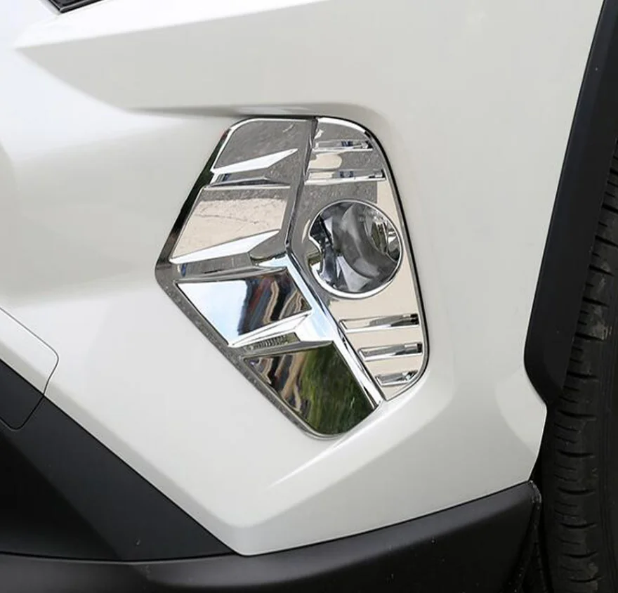 

For Toyota RAV4 Rav 4 2019-2021 2022 Accessories Front Rear Fog Lights Lamps Eyelid Eyebrow Decoration Cover Trim Car Styling