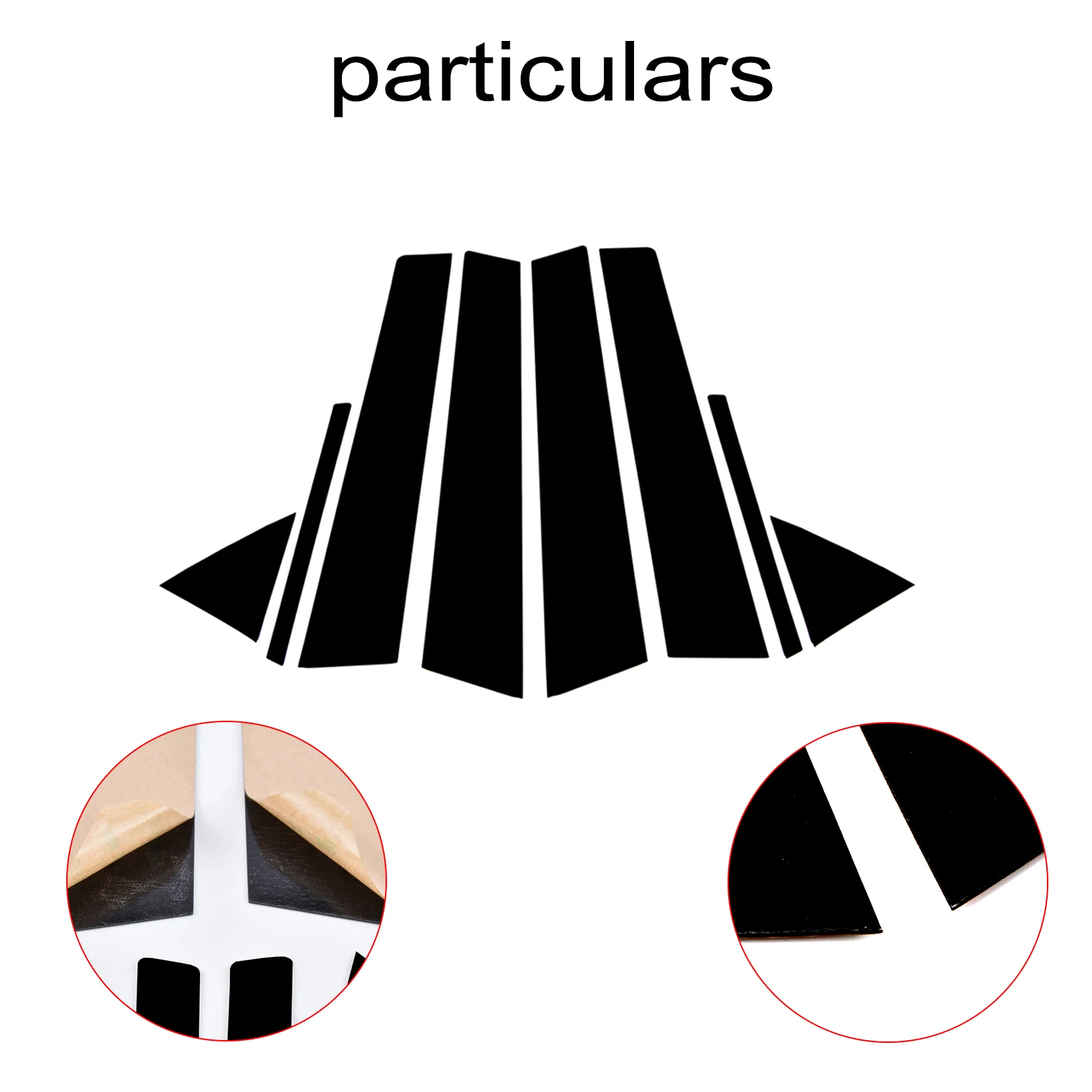 8PCS BC Column Sticker Polished Pillar Posts Window Trim Cover For Nissan Sentra 2013-2019 Car Chromium Styling - view 3