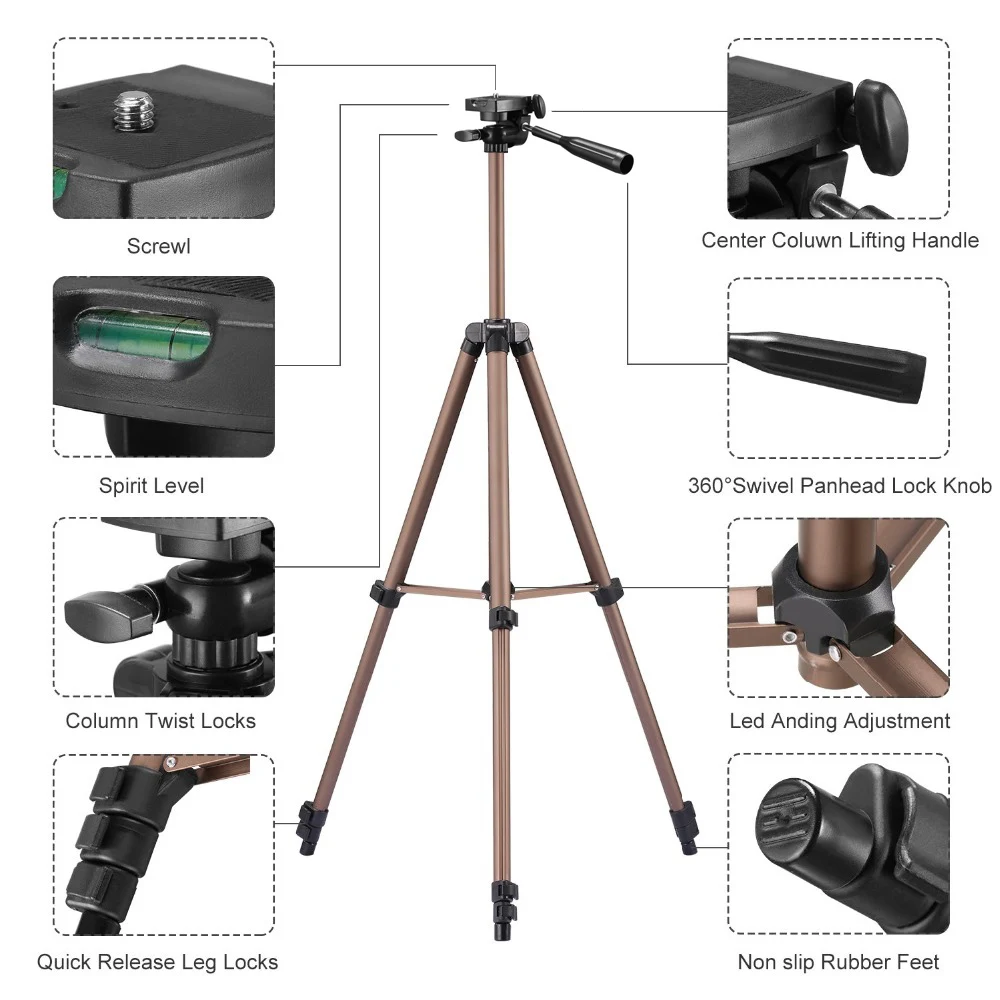 Camera Tripod for Smartphone Digital Camera Stativ Protable Photographic Tripode Mini Tripod for Travel Lightweight Camera Stand