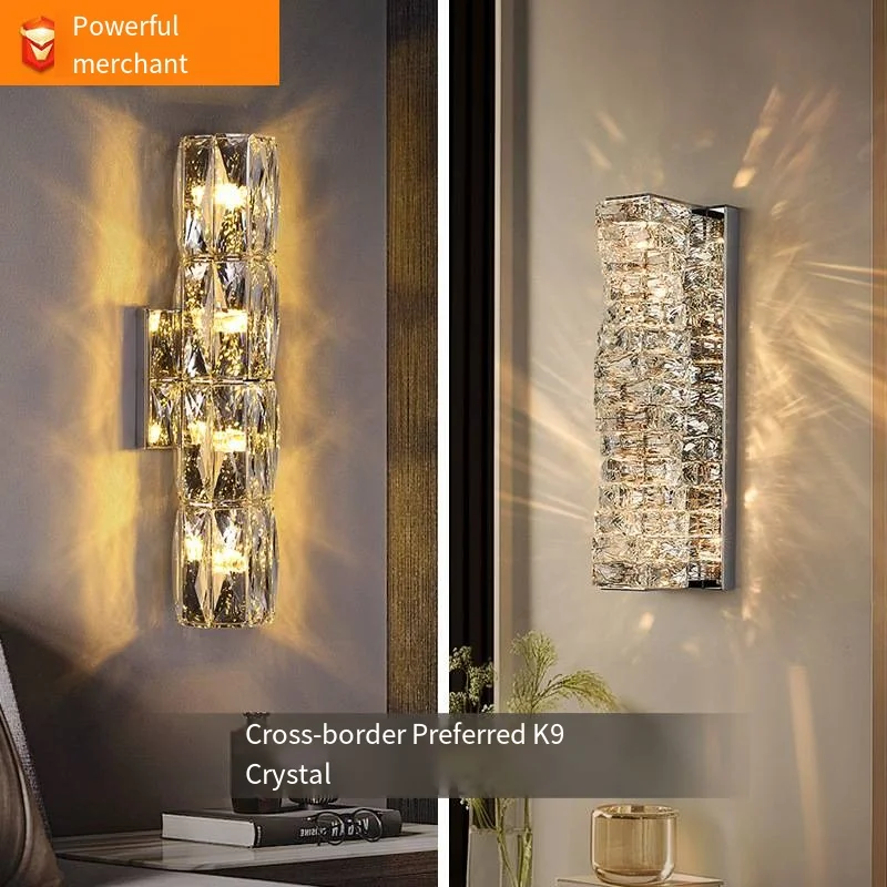 

Nordic Luxury Crystal Wall Lamp Sconce Light For Living Room Corridor Hall Indoor Fixture