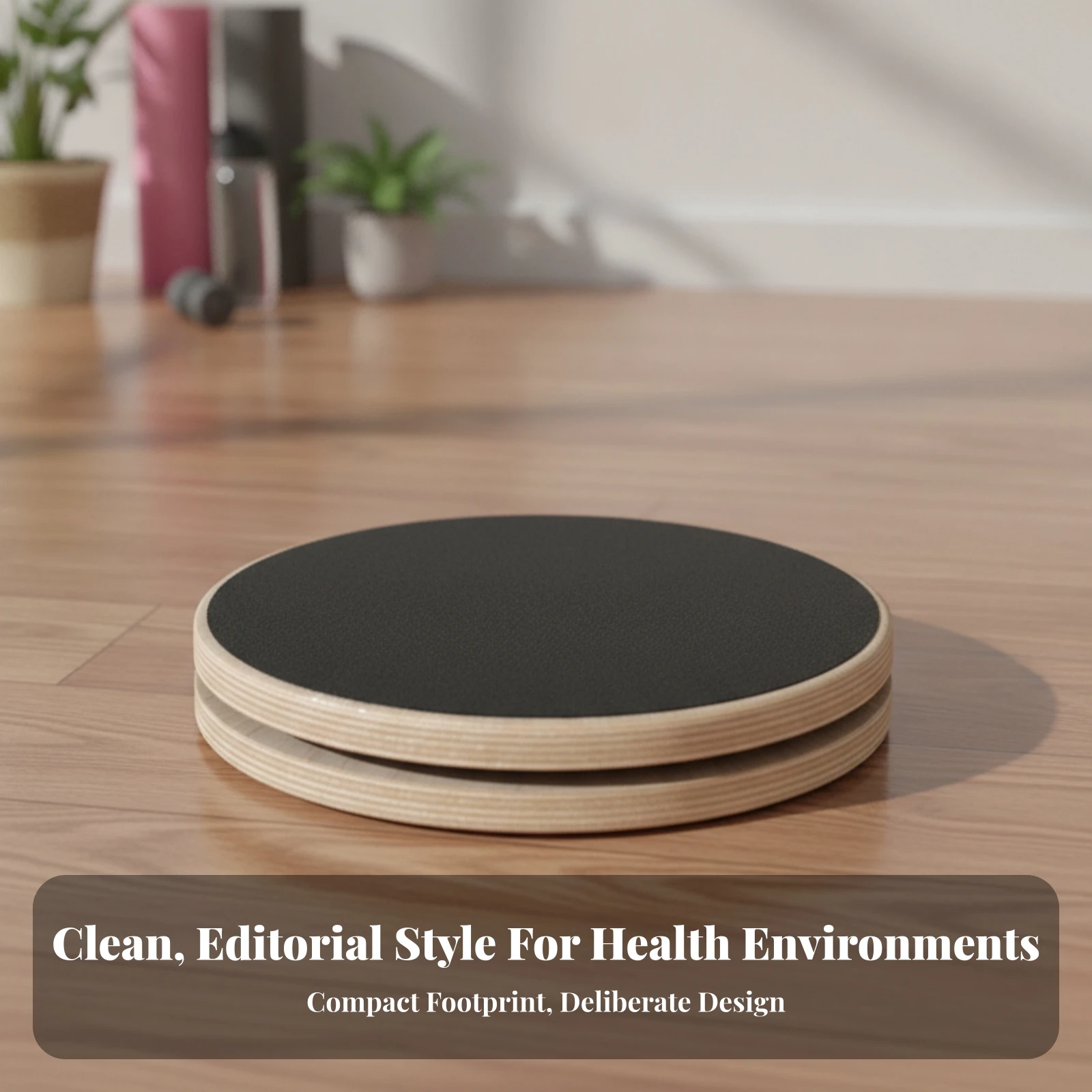 Wooden Balance Board Sturdy Rotating Balance Board Fitness Equipment Compact Wear-Resistant for Athletes, Home Gym