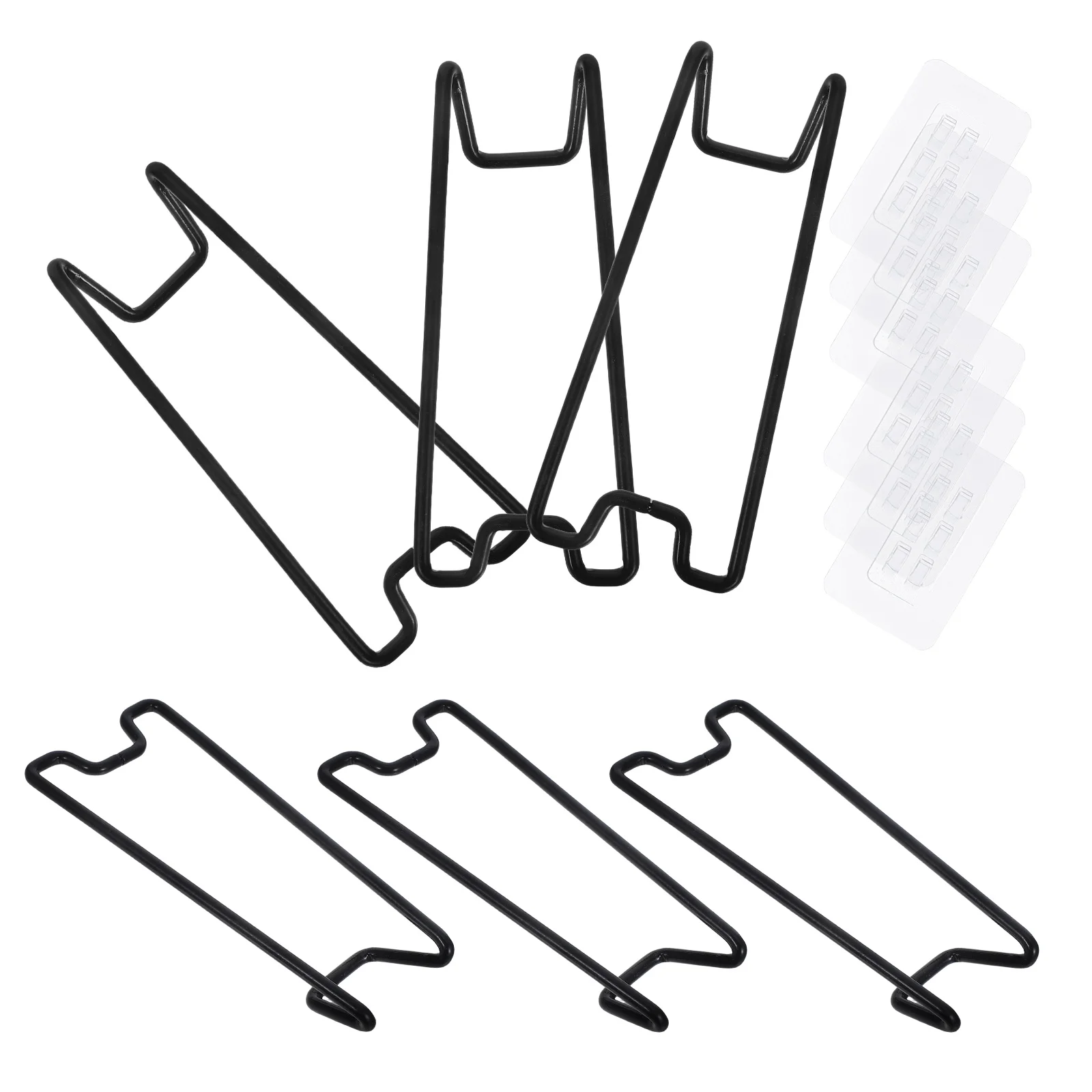

6pcs Photo Frame Stand Iron Book Bracket Display Easel Tabletop Plate Stands Metal Holder Self Adhesive Stable Foot Versatile