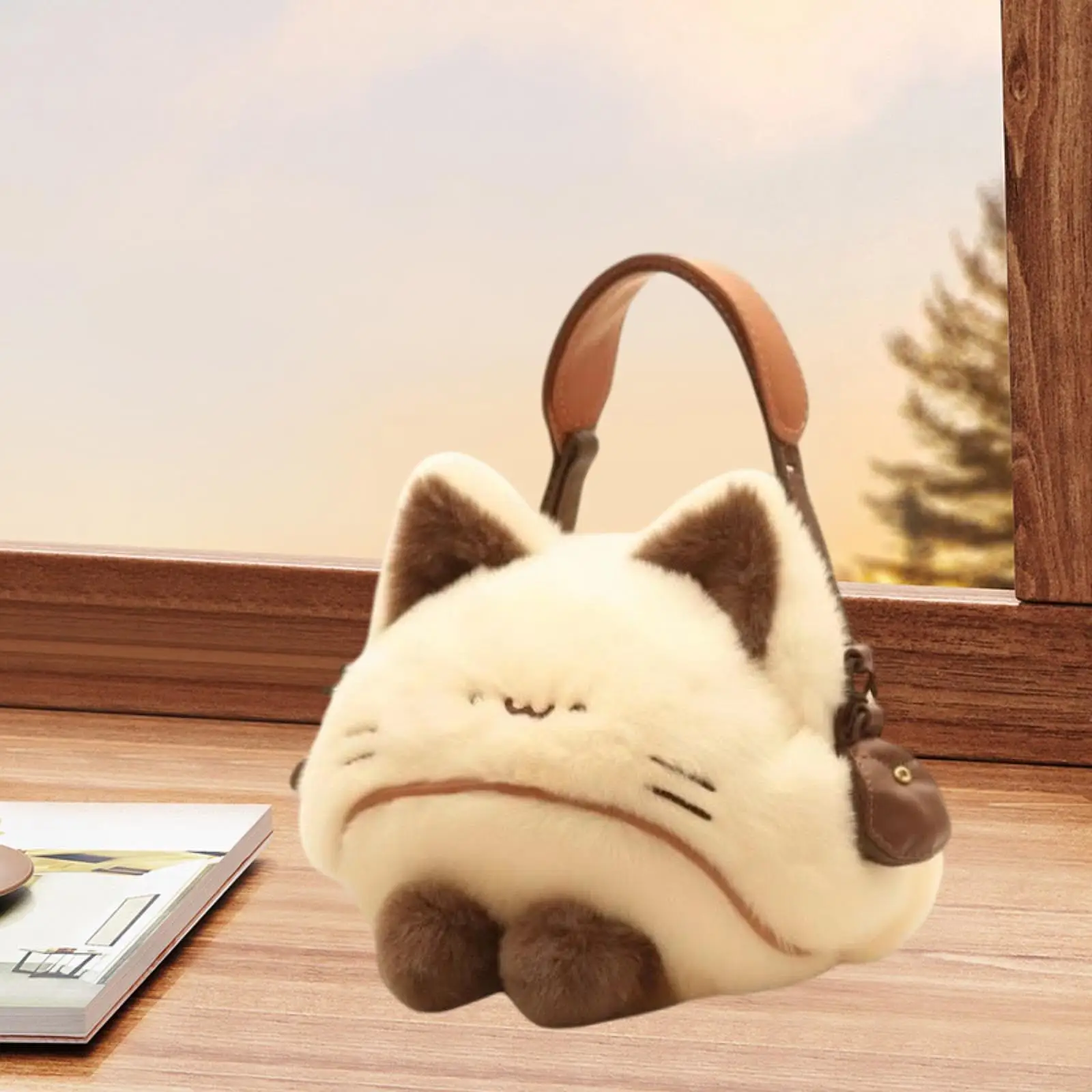 

Плюшевая сумка с котом, модная милая косметичка с героями мультфильмов для взрослых, подарки для семьи