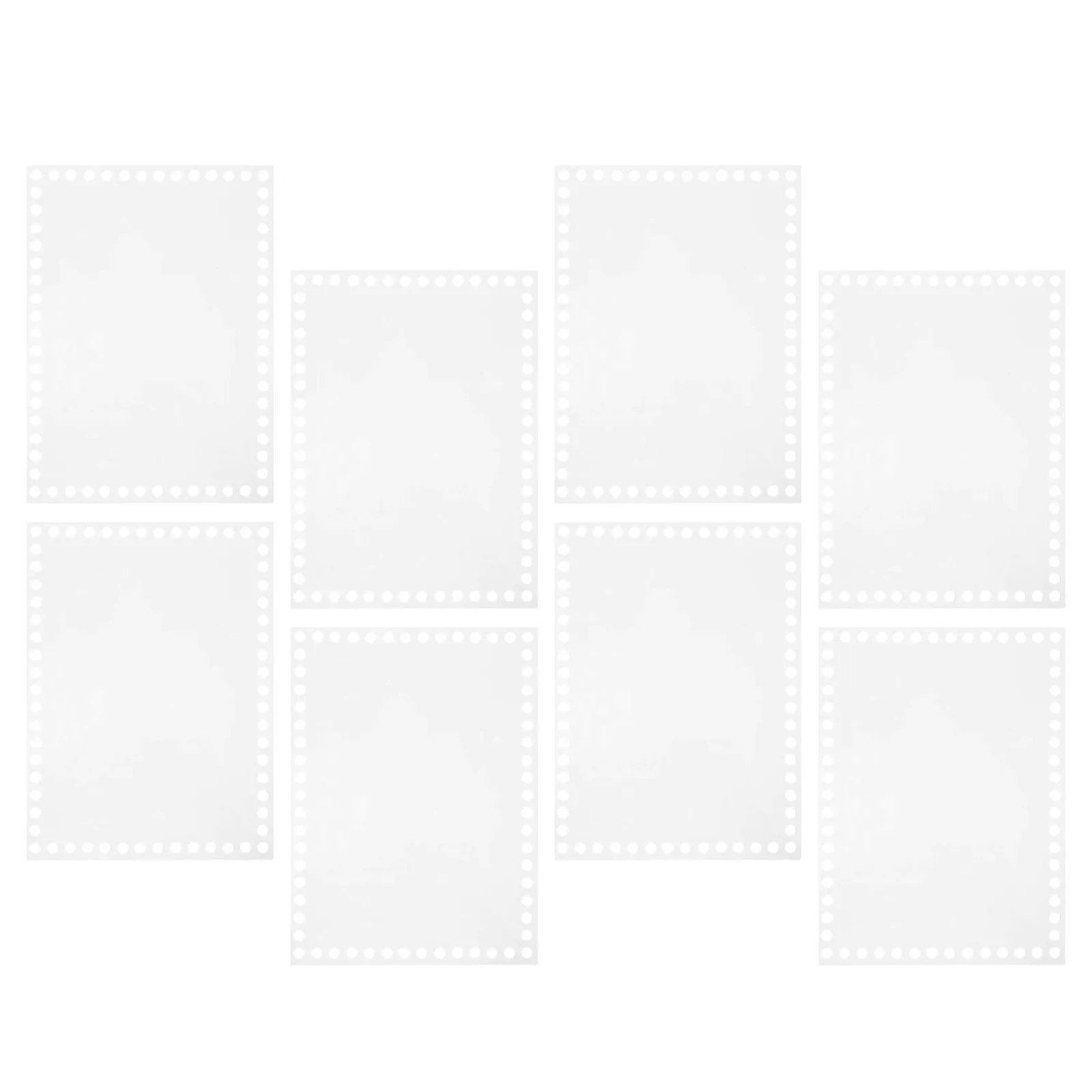 

8Pcs Acrylic Weaving Boards Transparent Flat Rectangle Bag Bottom Shapers Unfinished Crochet Basket Bases DIY Handcraft Board