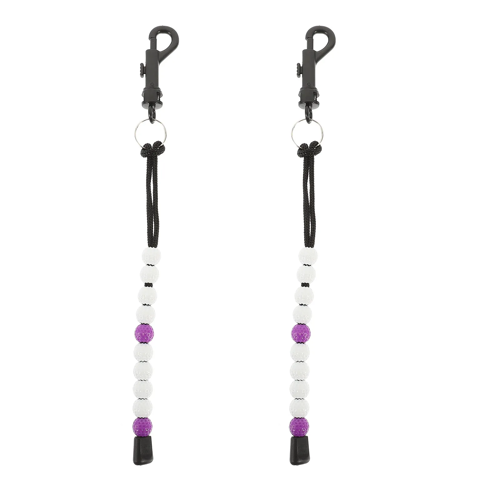 2Pcs Portable Design Golf Stroke Counter Wrist Chain Buckle Easy Carry Golfing Scoring Bead Beginners Enthusiasts
