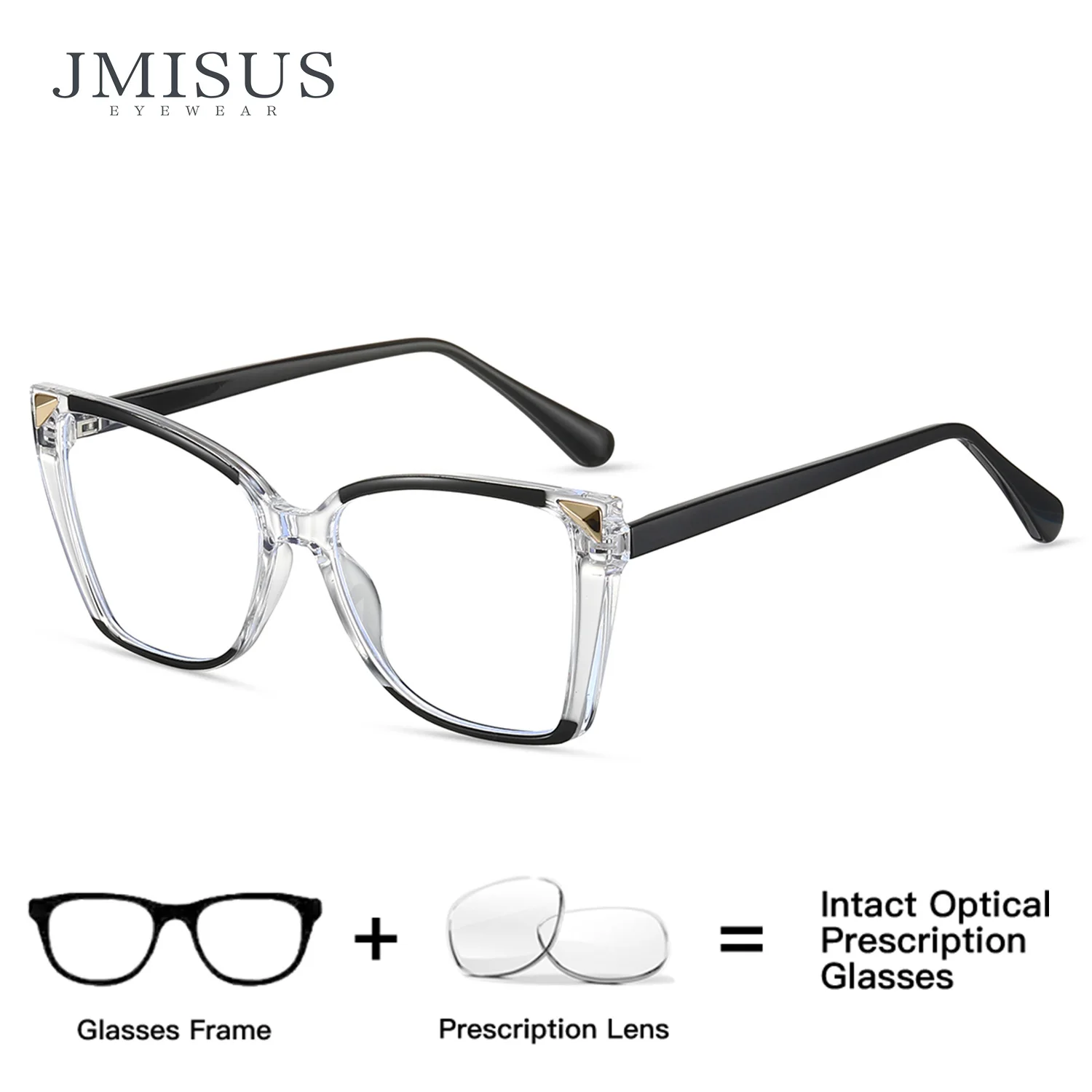 

JMISUS Handmade Acetate Square Medical Eyeglasses Anti-Blue Ray Butterfly Progressive Multifocal Prescription Eyewear