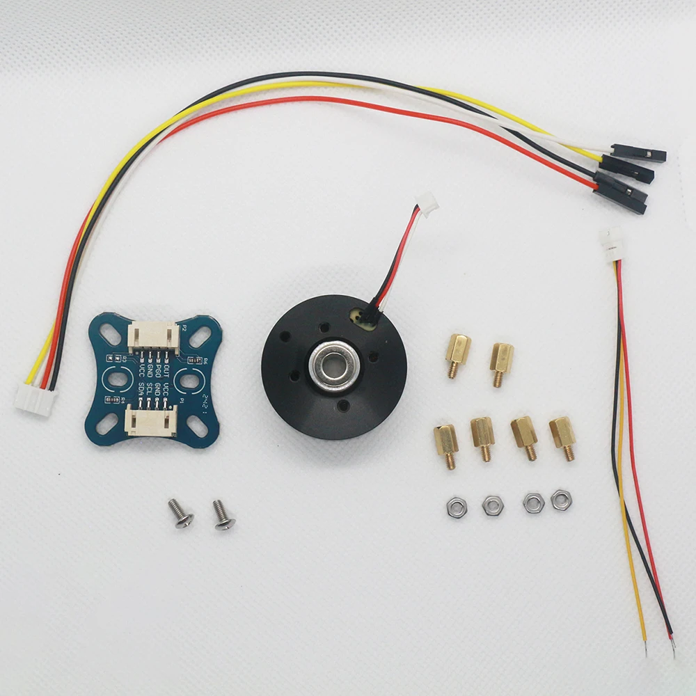 Motor CC sin escobillas de eje hueco 2804 con codificador magnético AS5600, Sensor Hall, Rotor exterior, Kit de Motor BLDC, compatible con Control FOC
