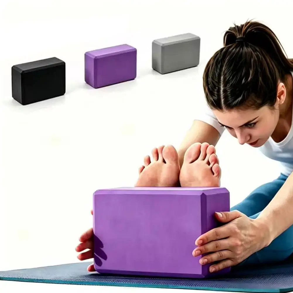 2PCS Yoga Blocks Gym Foam Brick Pilates Training Exercise Fitness Bolster Pillow Cushion Stretching Body Shaping Building Cubes