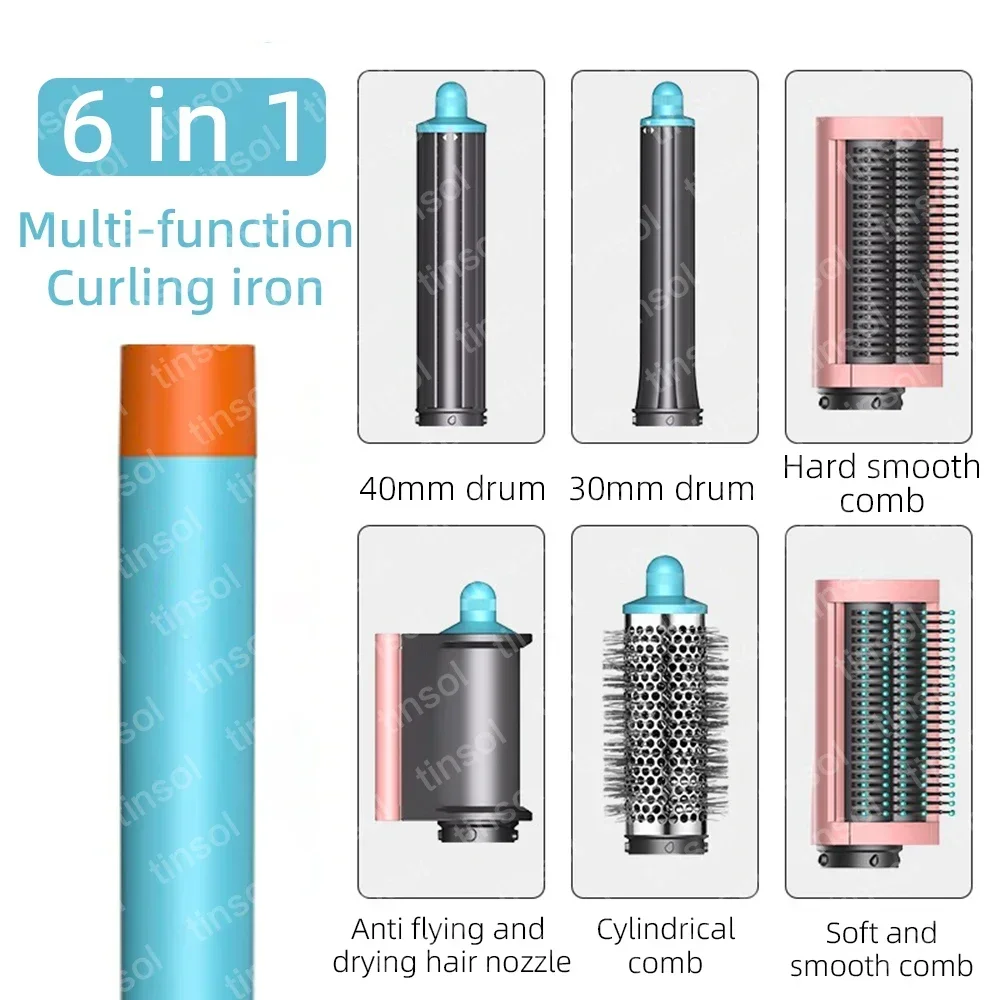 

6 in1 Multi-function curling iron Hair straightenerCurling barrel brush Hair dryerHairdressingsalon toolsHot airbrush hair dryer