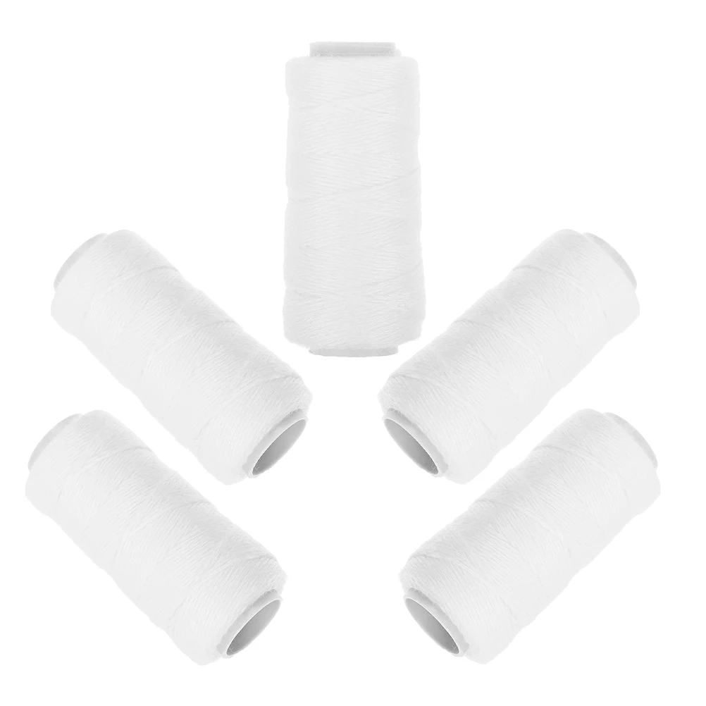 

5pcs Cotton Thread Face Epilator Rope Eyebrow Threading Kit White Hair Removal Machine Thread for Threading Brow Dough Puller