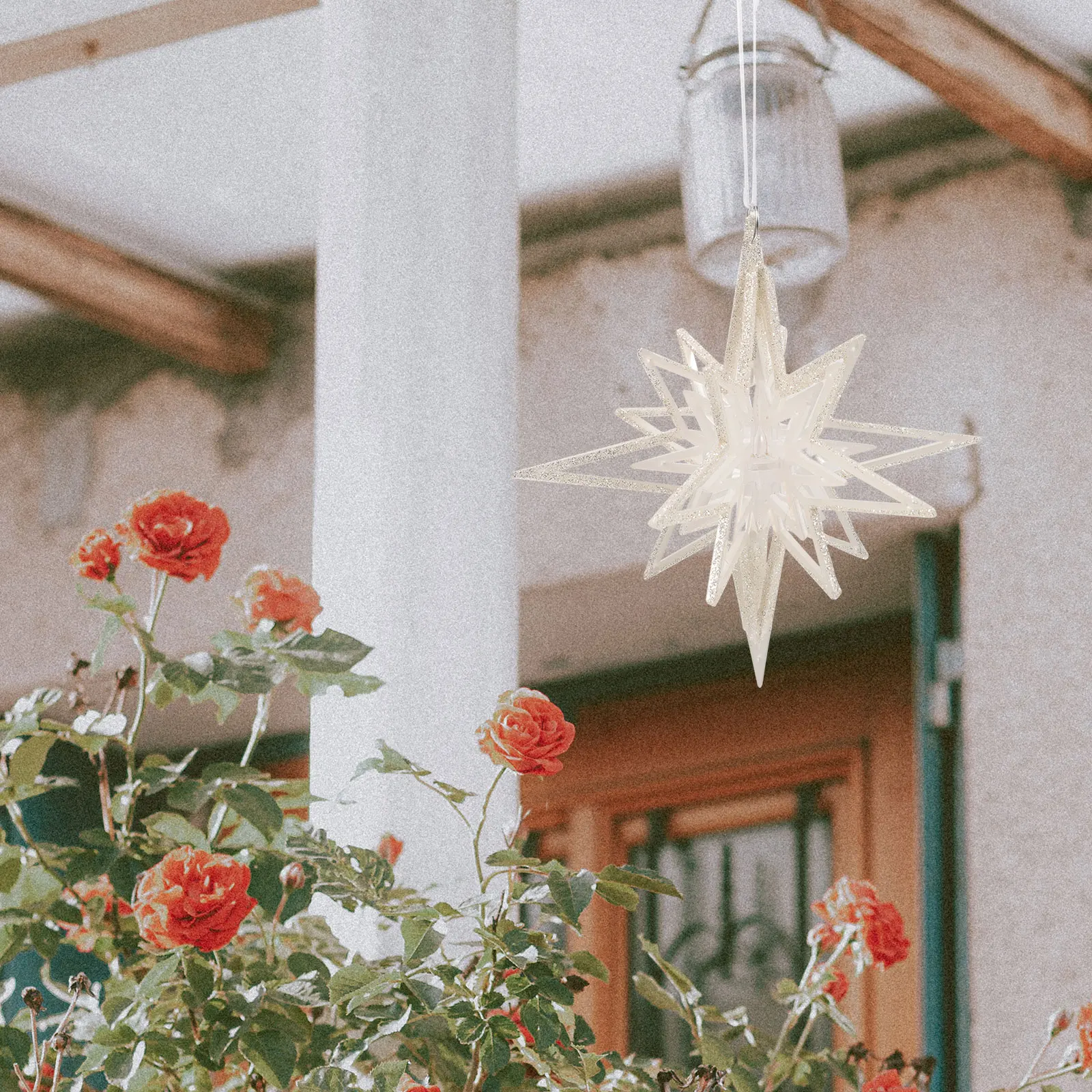 

2 Pcs Christmas Tree Decoration Pendant Hanging Bells Ornament Decorations for Home The Delicate Star Decors Acrylic Ornaments