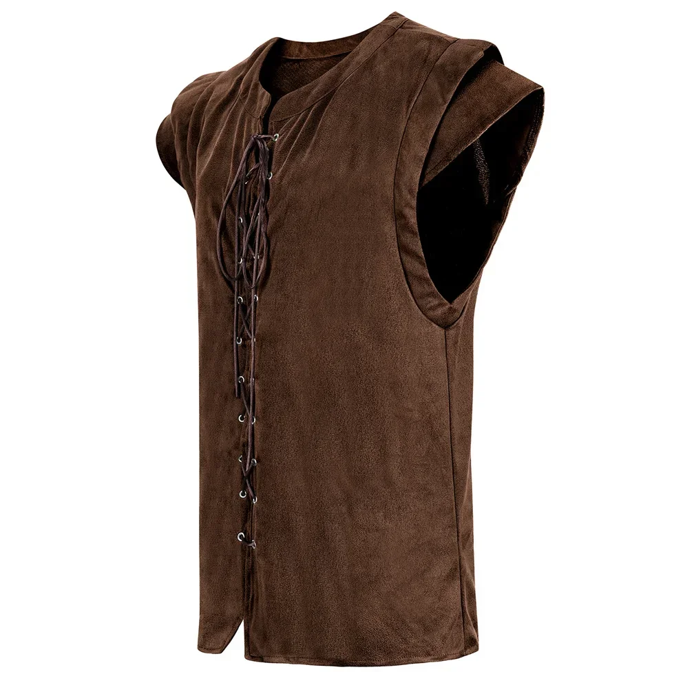 Heren Middeleeuws Renaissance Vest Piratenkostuum Gotische Steampunk Viking Vest