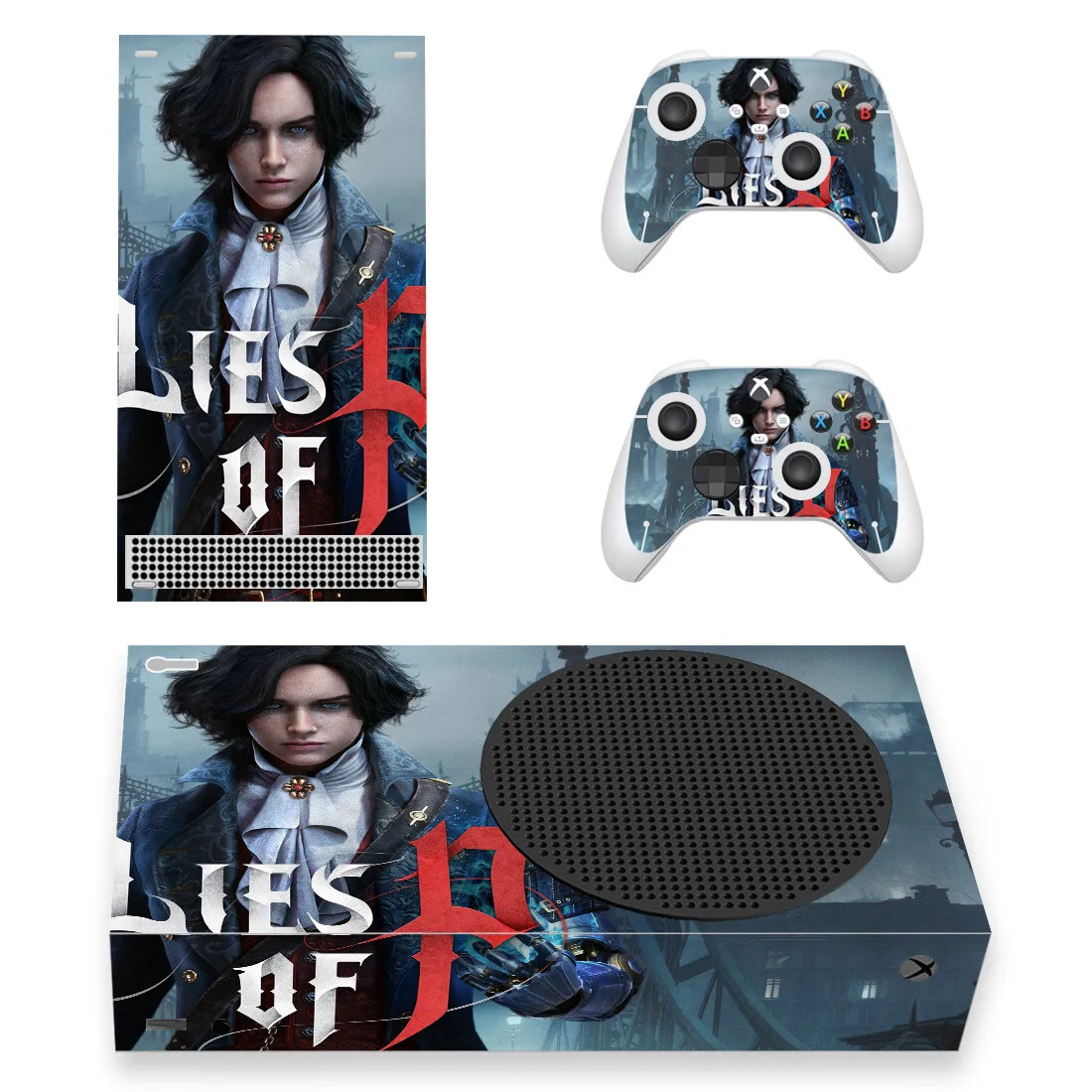 ملصق جلد من الفينيل P ، غطاء لاصق لامع لوحدة التحكم Xbox Series S و2 وحدات تحكم ، جلود XSS