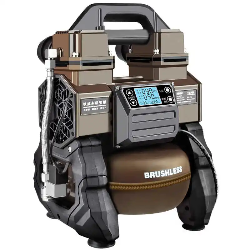 

220V Permanent Magnet Variable Frequency Air Compressor Oil Free Ultra Quiet Sprayer Air Pump Tire Inflator Blast Pumps for Wood