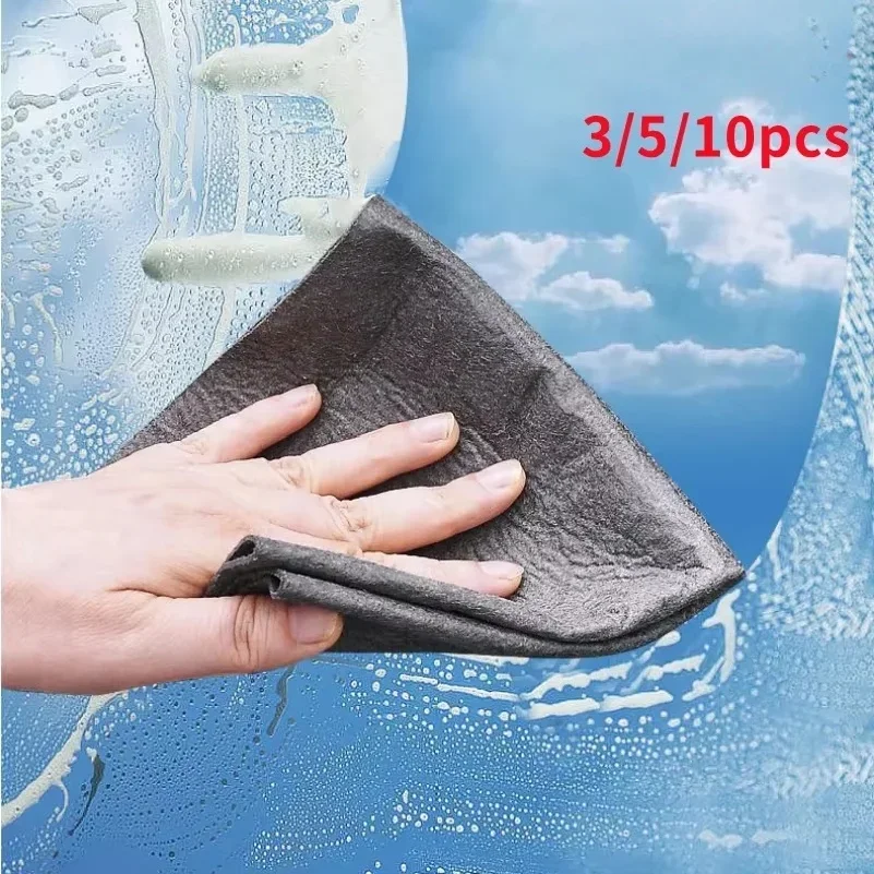 Thicker Magic Cleaning Cloth No Watermark rag Microfiber Window Glass Wiping Kitchen Towel Wash Reusable dried magic bayeta