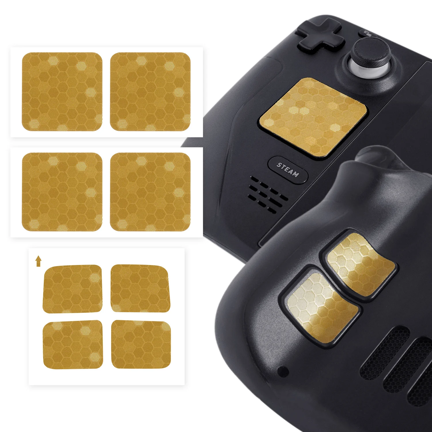 8 قطع من ملصقات لوحة اللمس بزر المضيف من TALONGAMES لسطح البخار/إصدار OLED ملصقات حماية مقاومة للاهتراء ومضادة للخدش