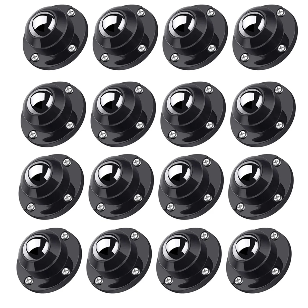 16pcs1Inch Self Adhesive Caster Wheels for Furniture,28LBS Load Capacity, Swivel Wheels for Small Appliance Storage Bins