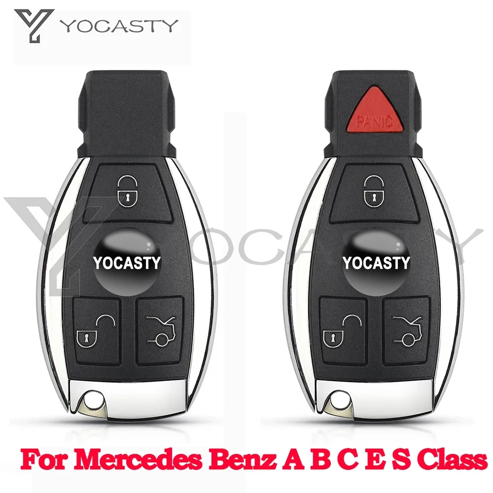 Yocasty 3ボタンスマートカーリモコンキーキー433 315 433mhzのfsk 2000 - 2010 2000 + メルセデスベンツaクラススプリンタービアノヴィートbgaチップ