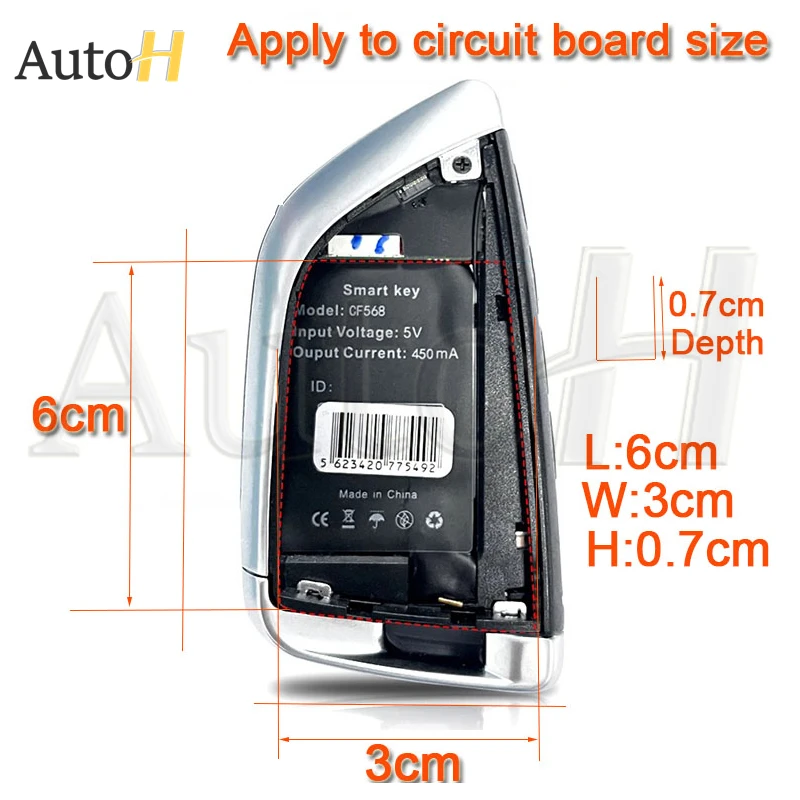 CF568 Smart LCD Key for Benz Ford Lexus BMW Kia Toyota Universal Modified Key Shell with LCD Screen Keyless Go Remote Car Key