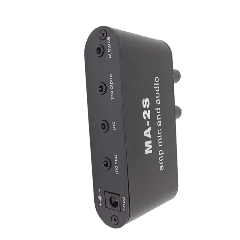 3.5Mm Condensor Microfoon Versterker Hoofdtelefoon Versterker Muziek Audio Voorversterker Mengpaneel MA-2S