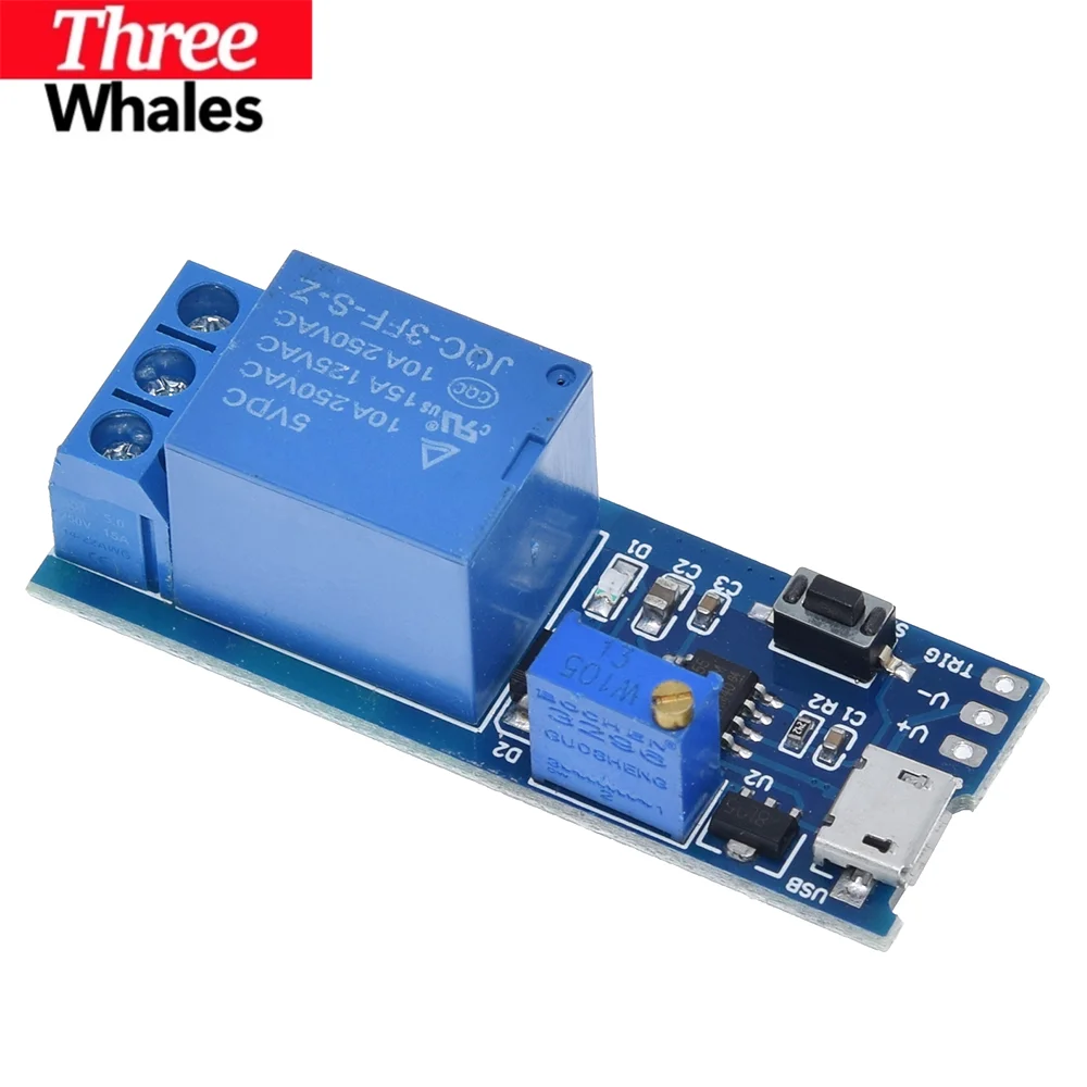 THR 1/2/5PCS DC 5V-30V Micro USB Power Adjustable Delay Relay Timer Control Module Trigger Delay Switch