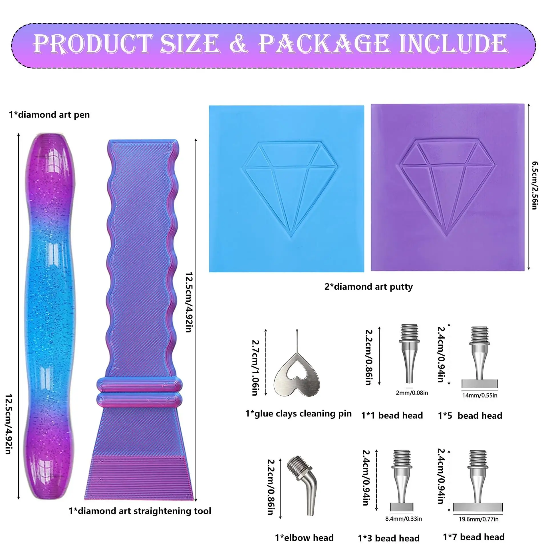 Diamond Painting Pen, with Fine Steel Diamond Painting Art Tips, Multifunctional Dotting Pen, with Strong Adhesive Tool Accessories, Correction Tool, Diamond Painting Pen, 5D Diamond Painting Accessory Tool Set