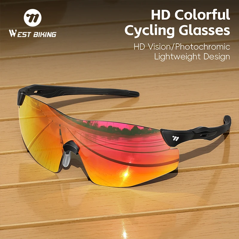

WEST BIKING красочные фотохромные очки TR90 HD унисекс модные солнцезащитные очки велосипедные очки MTB дорожные велосипедные очки
