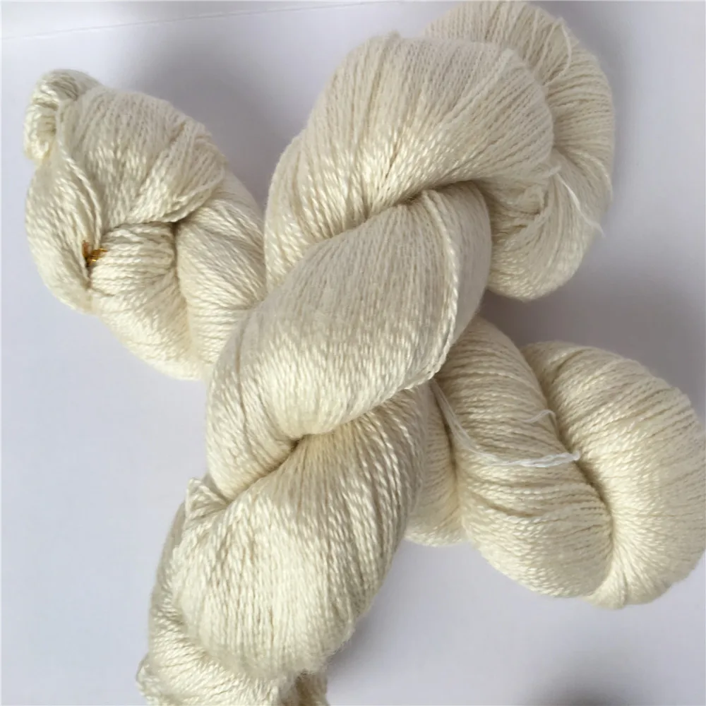 Undyed 50% Silk 50%Merino DK Weight Yarns for knitting