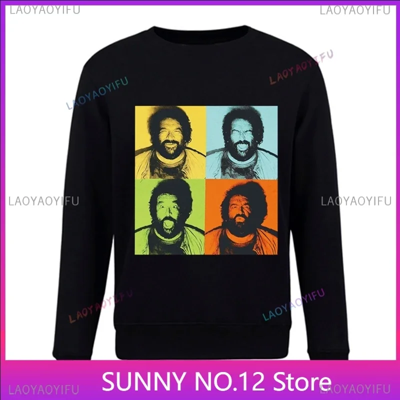 

Bud Spencer Camiseta Pop Art Men's Women's Hoodie Print Casual Breaking Bad Hoodies Autumn Pullover Sweatshirt Top Customizable