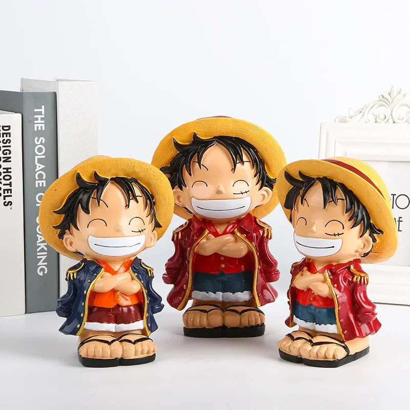 One Piece Luffy Figures Model Piggy Bank Monkey D. Luffy Action Figure Statue Money-box Collection Decoration Savings Tank Gifts