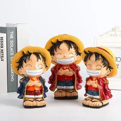 Jednoczęściowe figurki Luffy Model skarbonka małpa D. Luffy figurka statua skarbonka kolekcja dekoracja oszczędności czołg prezenty