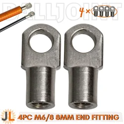 M6/M8 Female Thread 10mm Gas Spring Strut Lift Support Ball Stud Socket Joint Bearing End Fitting Connectors Replacement Qty(4)