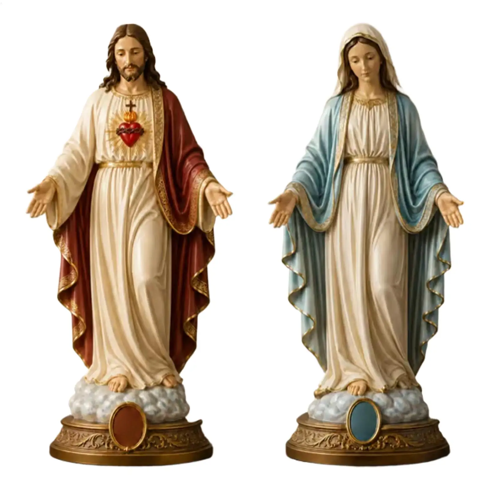 Mary Statue 20cm Religious Holy Blessed Jesus Christ Figure Religious Statues for Bedroom Living Room Office Garden Yard Outdoor