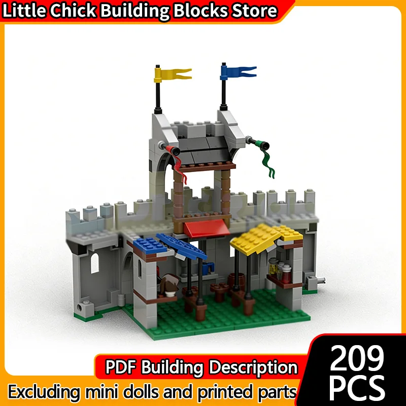 

Medieval Castle Model MOC Building Bricks Classic Castle Market Modular Technology Children Holiday Gifts Assemble Toys Suit