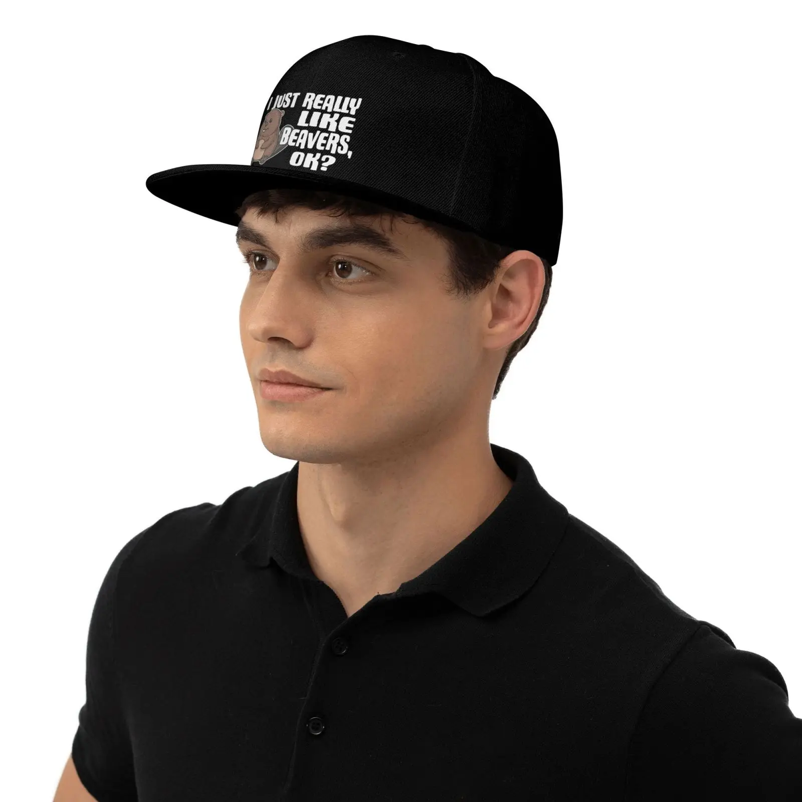 Ich mag gerade Biber Unisex Flat Visier Baseball Cap Fxck aus verstellbaren Snapback Trucker Papa Hip Hop Hut Print Logo