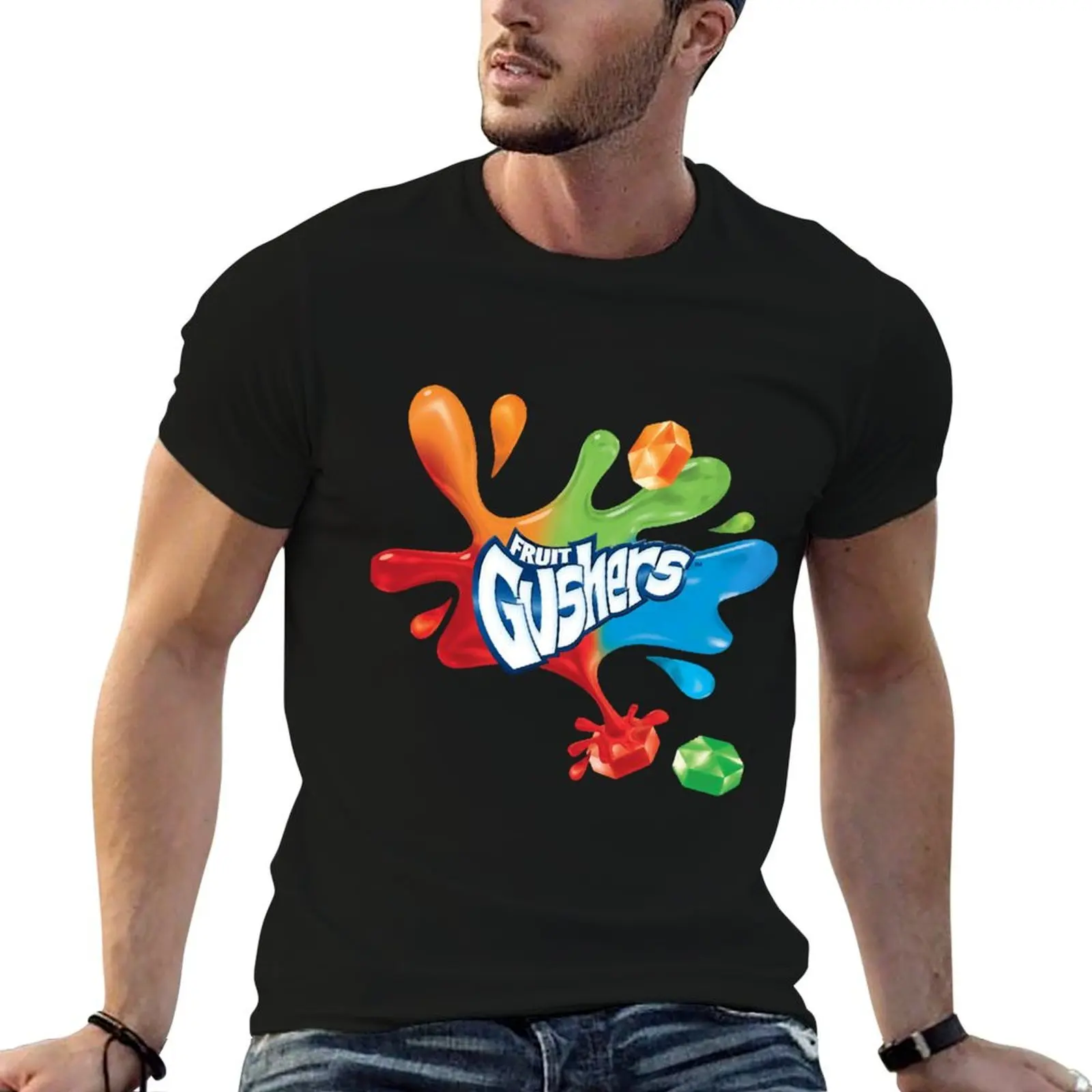 

design fruits gum gushers T-Shirt cotton t shirts man 100% man graphic t shirt T-Shirt
