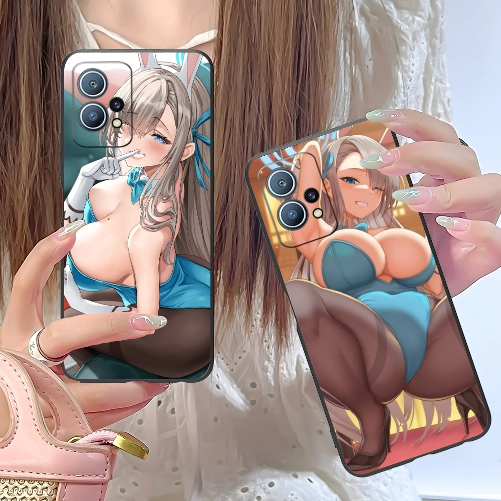 Blue Archive Asuna Sexy Hentai Phone Case for Huawei P60 P50 P40 P30 P20 P10 P9 P8 Pro Lite Plus Black Soft Phone Cover Shell