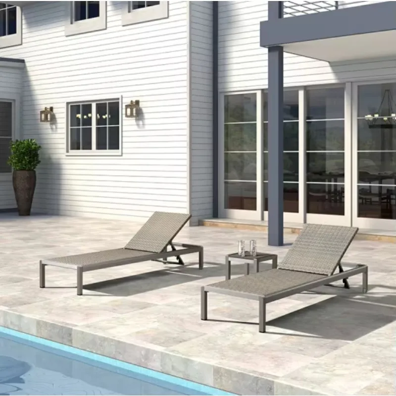 Hot Sale Modern Aluminum Sling School Outdoor Swimming Pool Recliner Patio Leisure Sun Lounge Garden Beach Furniture Foldable
