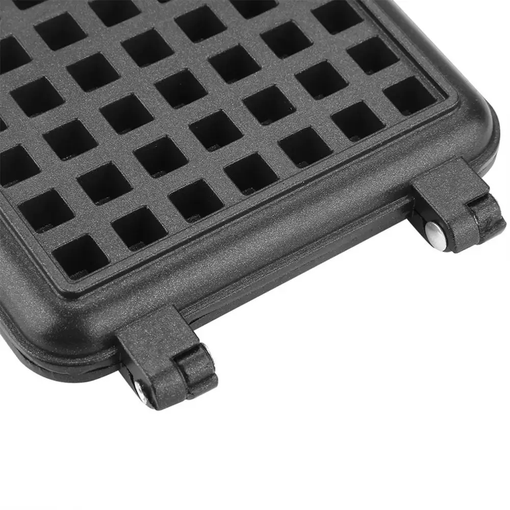 Long Handle Waffle Baking Mold Square Double-Sided Waffle Maker Machine Durable Cast Aluminum Waffle Metal Mold Pan Stove Top