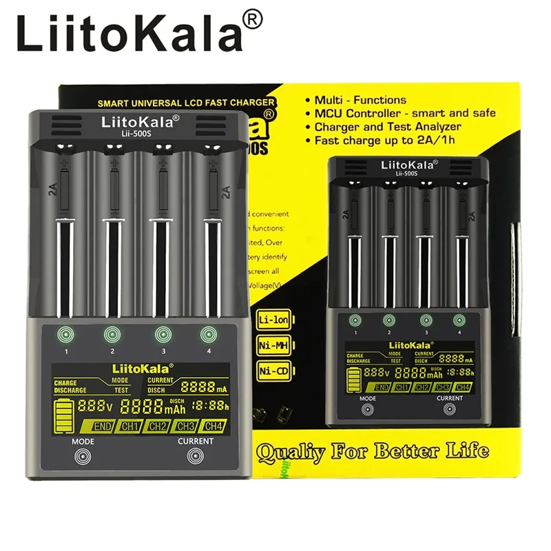 Ładowarka LiitoKala Lii-500 Lii-PD4 Lii-S8 Lii-600 Lii-PD2 Lii-402 do akumulatorów 18650 26650 21700 AA AAA 3,7 V/3,2 V/1,2 V