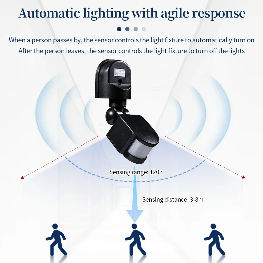 PIR Motion Sensor 220V 110V 12V Automatic Infrared Light Sensor Movement Detector Outdoor LED Light Switch Human Presence Sensor