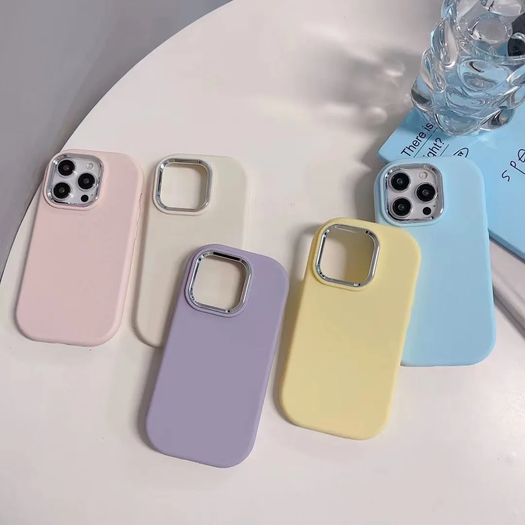 Oval Candy Soft Silicone Phone Case For Samsung Galaxy A52 A52S A12 A22 A32 A11 A21S A31 A51 A71 A50 Plating Lens Bumper Cover