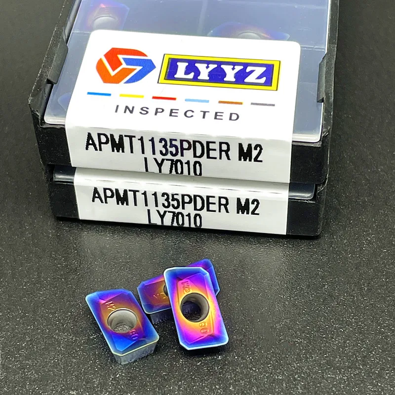 APMT1135PDER H2 M2 LY7010 Nano blue Turning Insert Carbide insert Tool CNC Milling Insert APMT 1135 insert end milling cutte