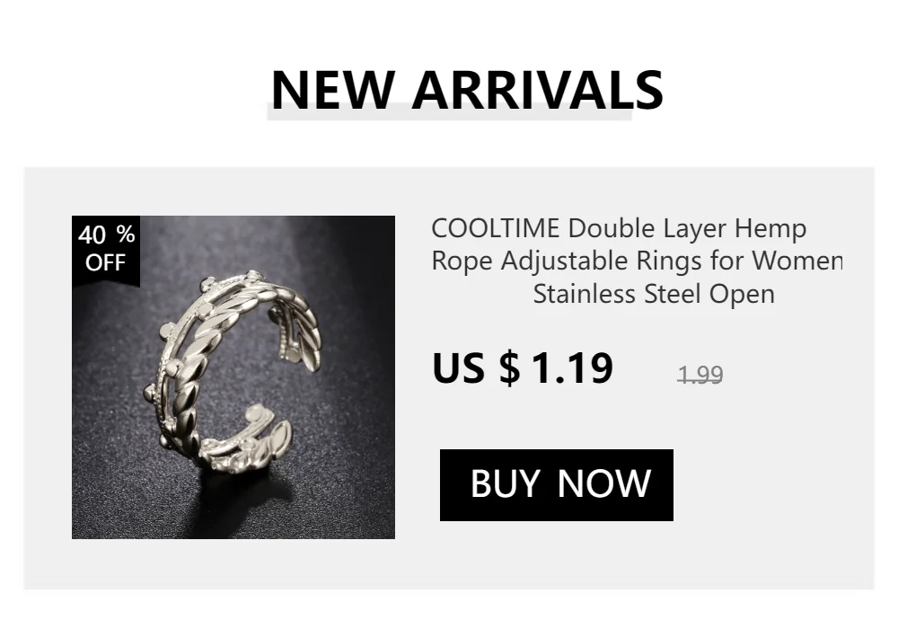 Cooltime Tier Hund Pfote Knochen verstellbare Ringe für Frauen Edelstahl offene Fingerringe Schmuck Anillos Mujer – Detail 30
