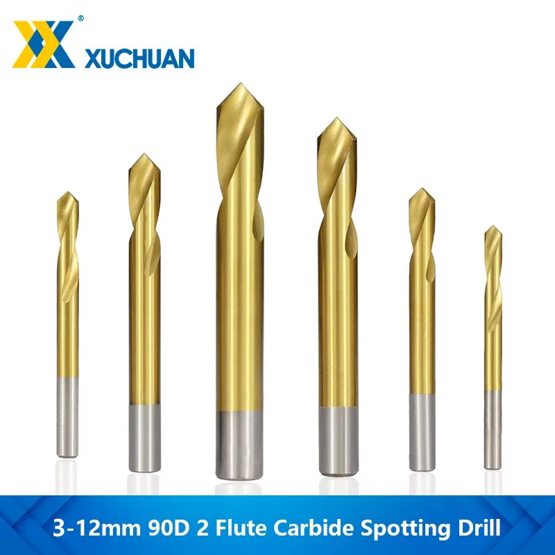 

90 Degrees Chamfer Mill Drill HSS Spot Drill 3/4/5/6/8/10/12mm Spotting Location Center Bit Machine Chamfering Tools