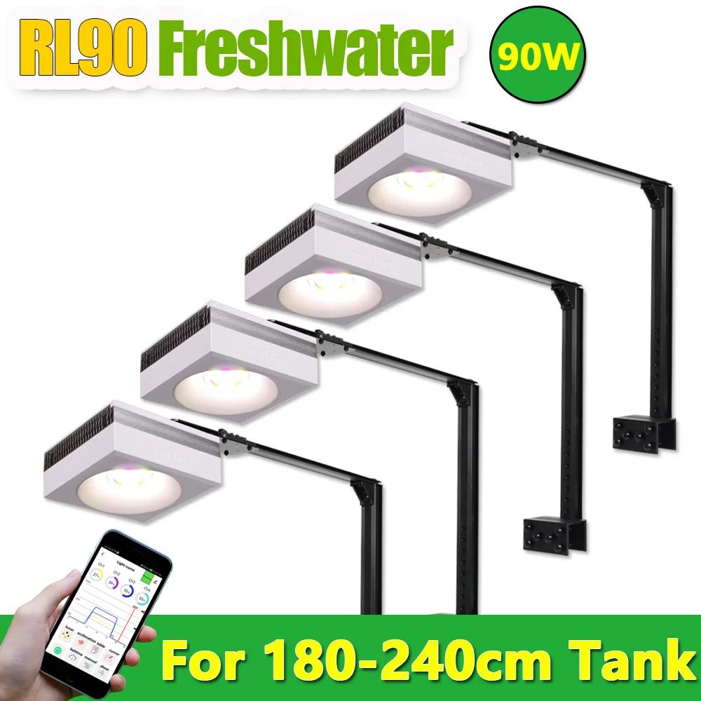 PopBloom-WiFi Planted Led Aquarium Light, Full Spectrum Freshwater Aquarium Lamp for  180-240cm Plants Growth Fish Tank